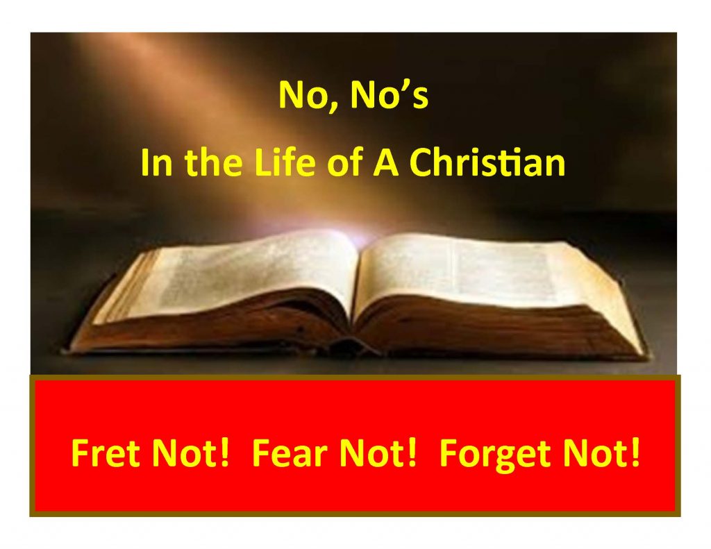 Cover No Nos in the Life of a Christian Yellow